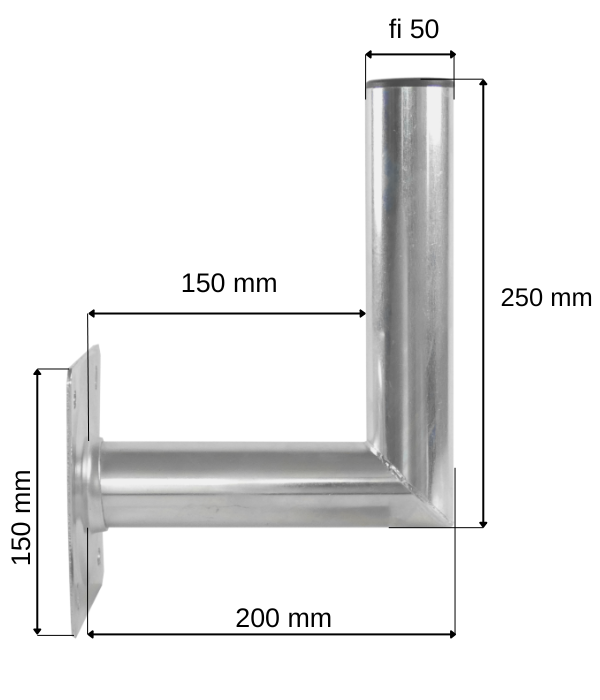 Uchwyt antenowy murowy WL-200 fi50 Luxon