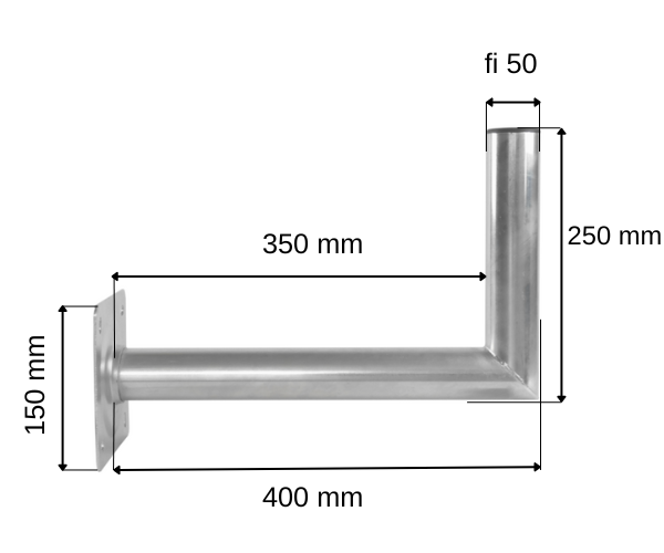 Uchwyt antenowy murowy WL-400 fi50 Luxon