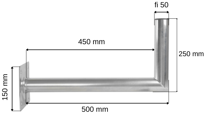 Uchwyt antenowy murowy WL-500 fi50 Luxon
